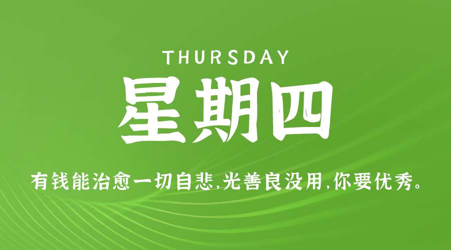 07日31日，星期四，在这里每天60秒读懂世界！